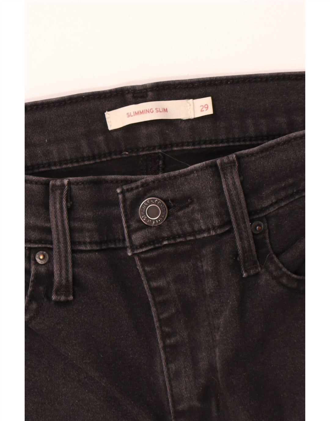Jeans slim snellenti da donna Levi's W29 L32 cotone nero
