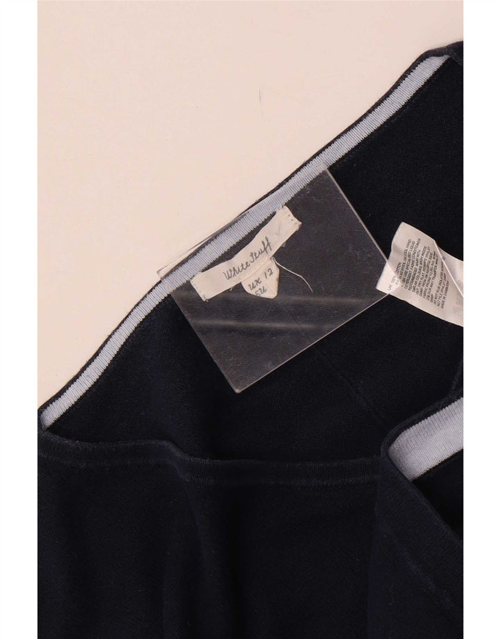 Maglione maglione con scollo a V da donna White Stuff UK 12 Cotone medio blu navy