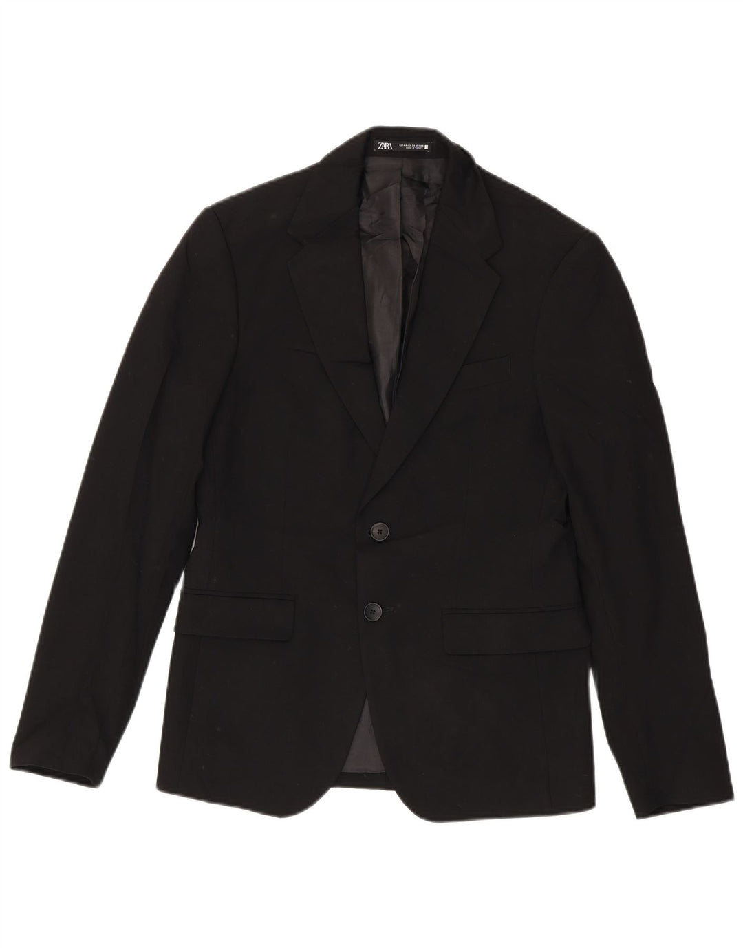 ZARA Giacca Blazer a 2 Bottoni da Uomo EU 44 XS Blu Navy Viscosa