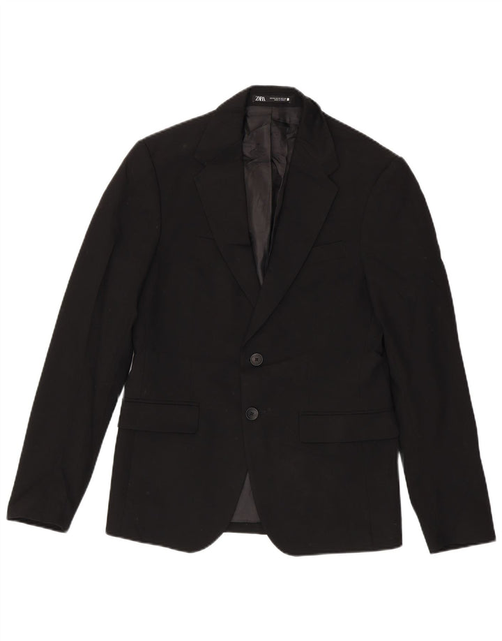 ZARA Giacca Blazer a 2 Bottoni da Uomo EU 44 XS Blu Navy Viscosa