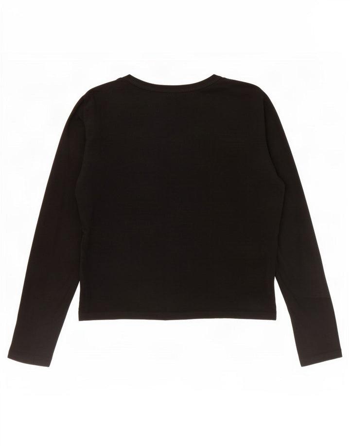Top corto da donna Zara a maniche lunghe UK 12 medio nero