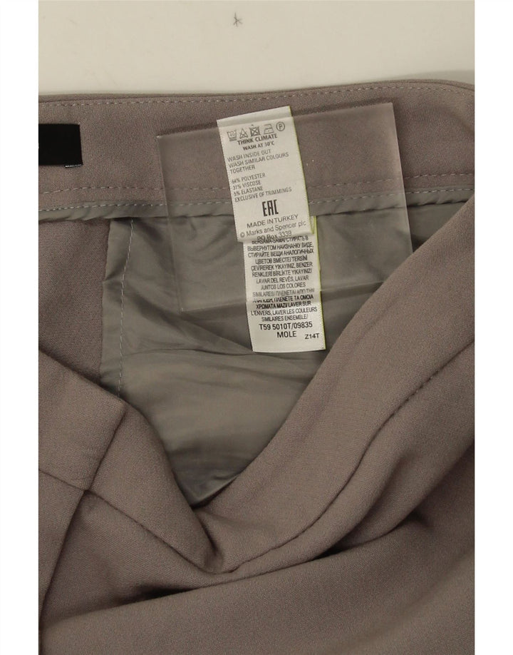 Pantaloni chino slim da donna Marks & Spencer UK 12 Medium W32 L29 Grigio