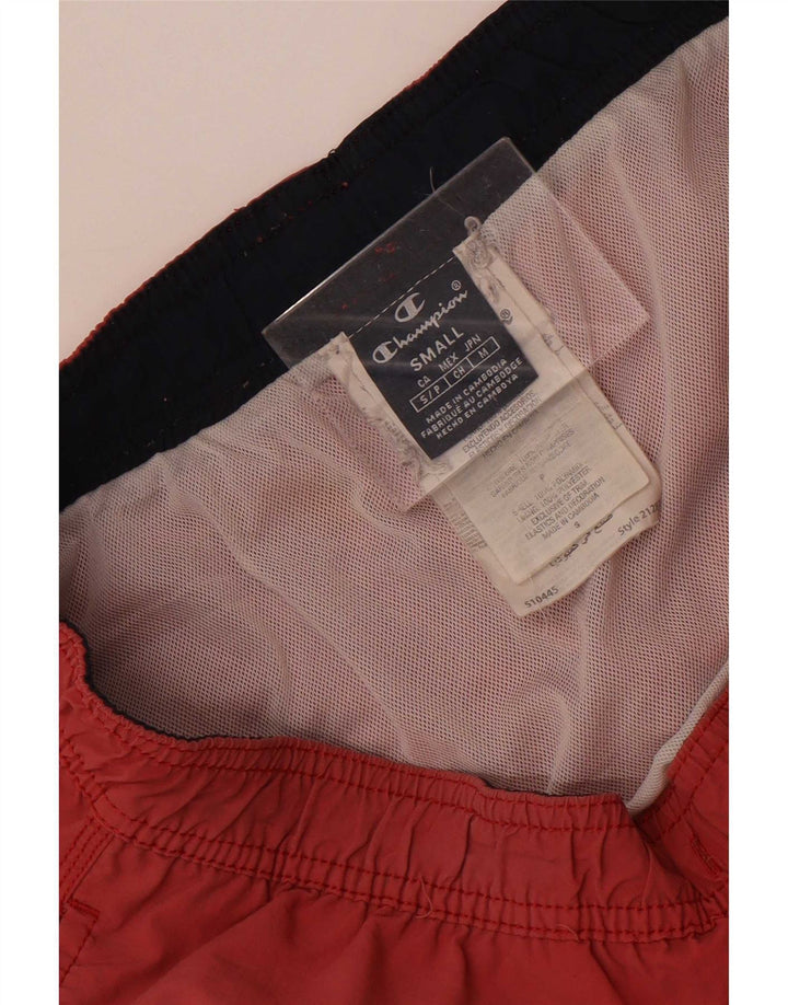 Pantaloncini da bagno grafici da uomo Champion Small rosso in poliammide