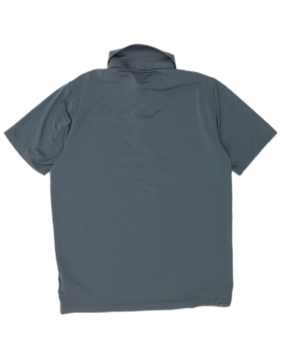 Polo Puma da uomo grande in poliestere color block blu navy