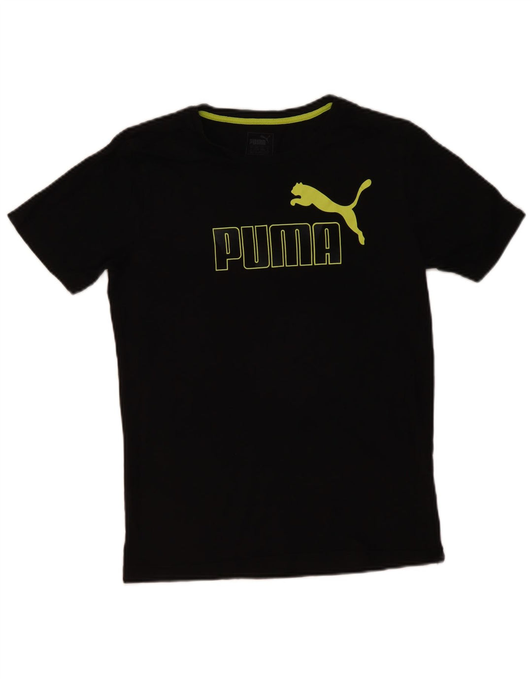 T-shirt grafica da uomo Puma Top Small in cotone nero