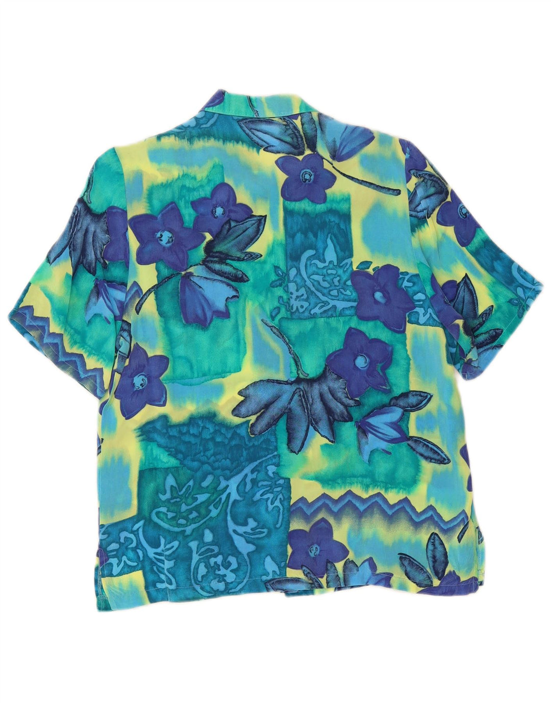 Camicetta camicia a maniche corte da donna VINTAGE EU 38 medio multicolore floreale