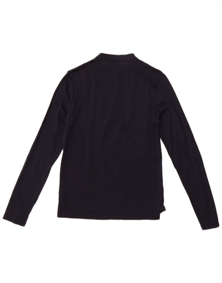 Maglia pullover da uomo ZARA piccola in cotone blu navy