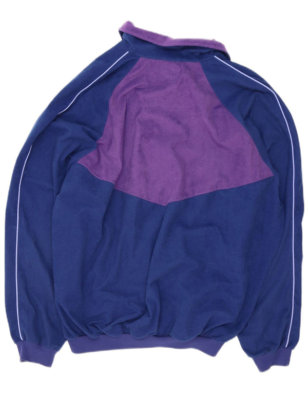 Giacca da ginnastica da uomo in velluto Aesse, grande, in poliestere color block viola
