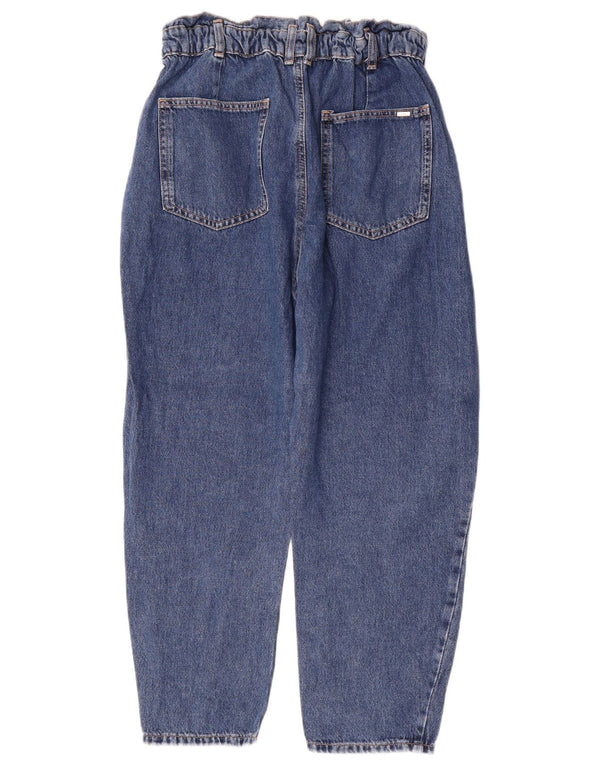 Jeans corti a vita alta da donna Zara EU 38 piccoli W28 L25 cotone blu
