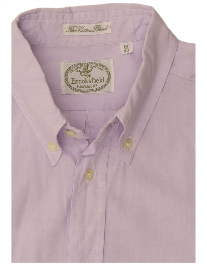 Camicia da uomo Brooksfield taglia 40 cotone viola medio