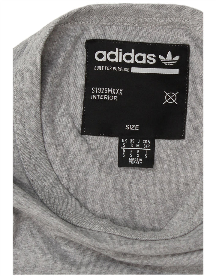 T-shirt grafica da uomo Adidas Top piccola grigia