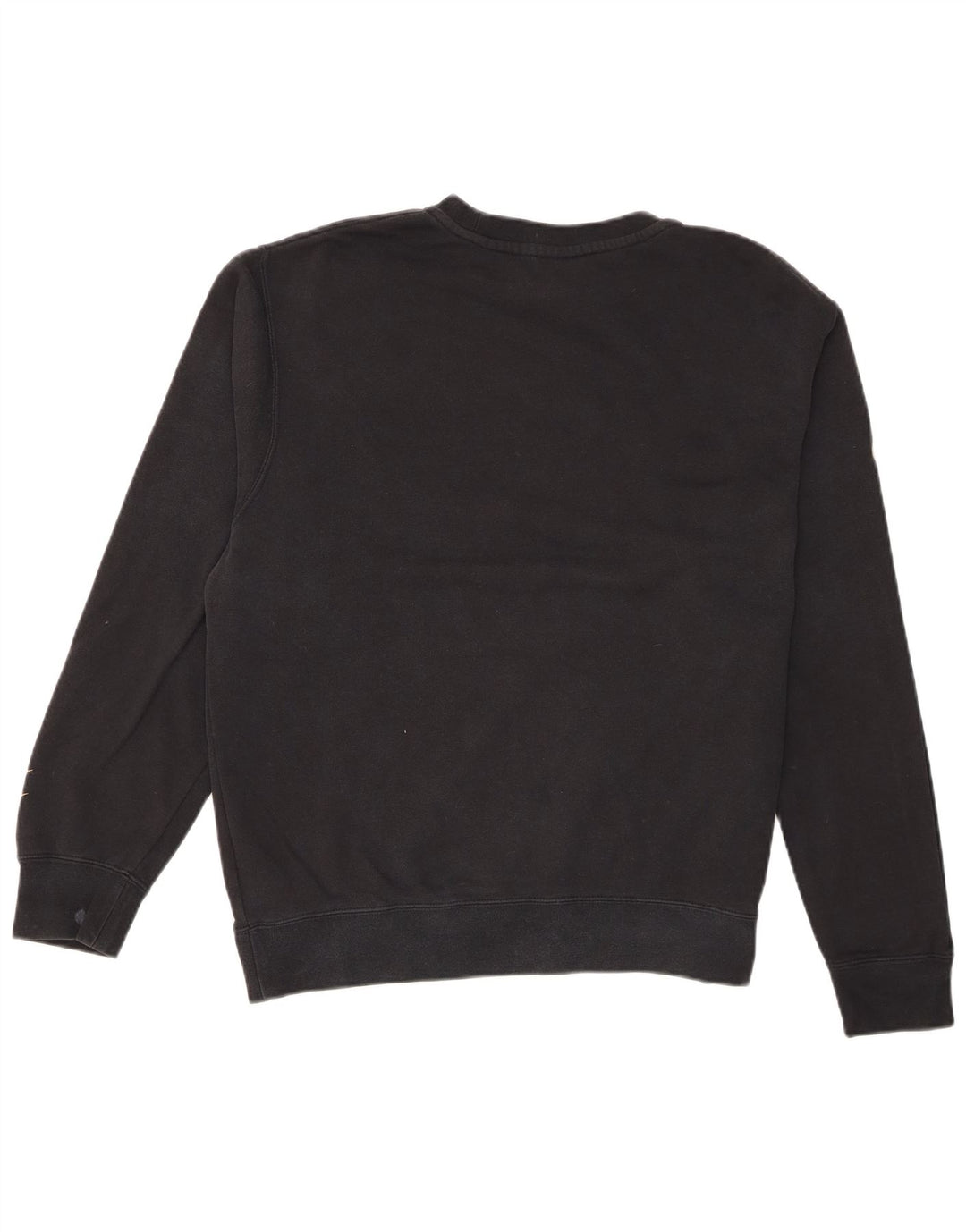 Felpa con grafica Swoosh Nike da uomo, cotone medio nero