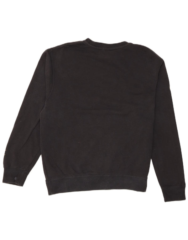 Felpa con grafica Swoosh Nike da uomo, cotone medio nero