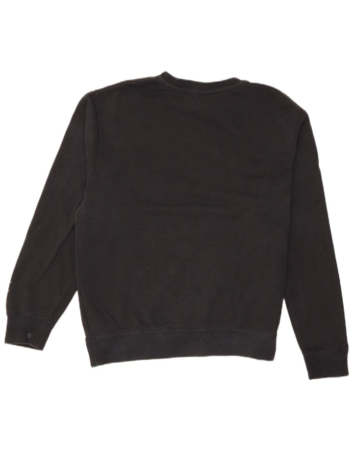 Felpa con grafica Swoosh Nike da uomo, cotone medio nero