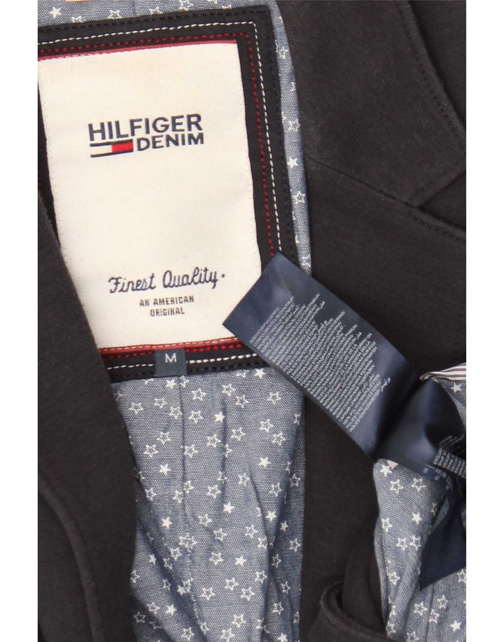 Giacca blazer a 1 bottone da donna Tommy Hilfiger UK 12 cotone blu navy medio