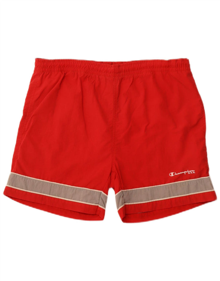 CHAMPION Pantaloncini da bagno da uomo grandi color rosso