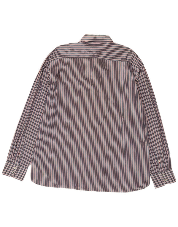 Camicia da uomo su misura Tommy Hilfiger 2XL cotone a righe blu