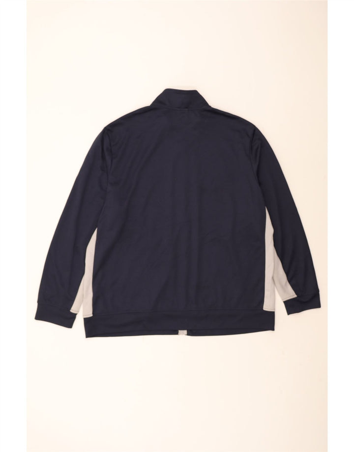 RUSSELL ATHLETIC Mens Tracksuit Top Jacket 2XL Navy Blue Colourblock Vintage Russell Athletic and Second-Hand Russell Athletic from Messina Hembry 