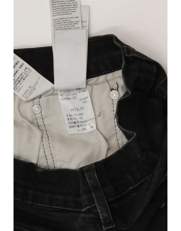 Jeans dritti da uomo Levi's W33 L30 cotone nero