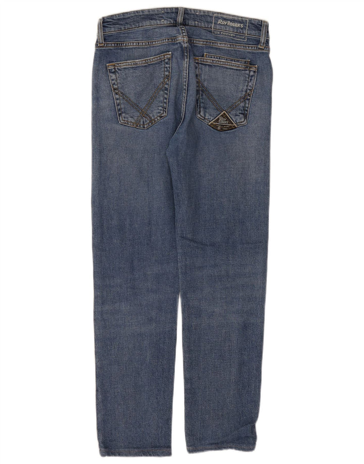 Jeans slim invecchiati da donna Roy Rogers W31 L29 cotone blu