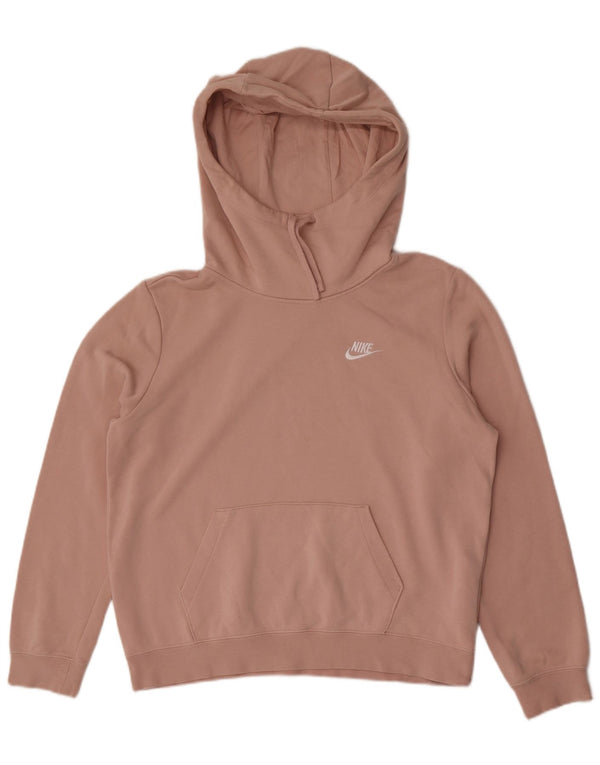 Maglia con cappuccio da donna Nike UK 14 cotone rosa medio