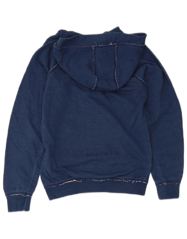 Maglione con cappuccio e zip per ragazzi Armani Junior 9-10 anni in cotone blu navy