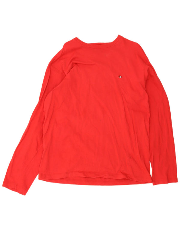 Top da uomo a maniche lunghe Champion 2XL rosso cotone