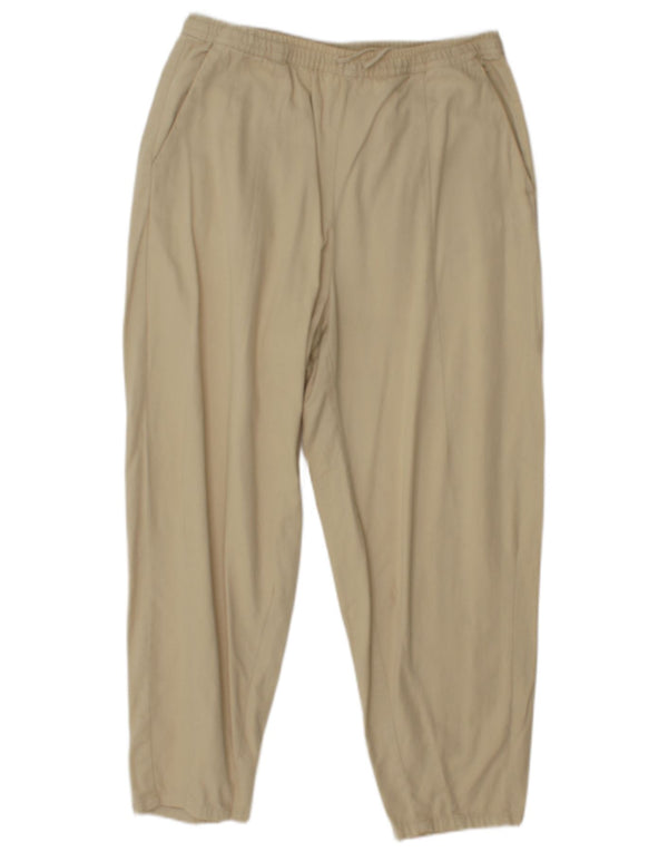 Pantaloni corti affusolati a vita alta da donna Zara piccoli W28 L24 Beige