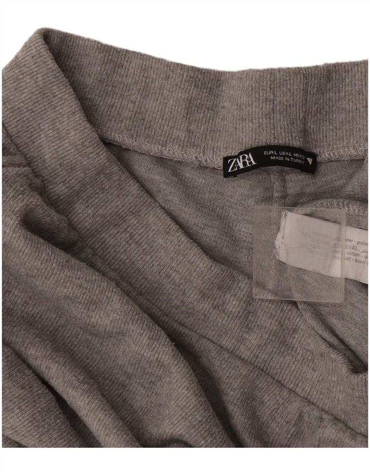Pantaloni da tuta da donna Zara UK 14 Large Grigio Poliestere