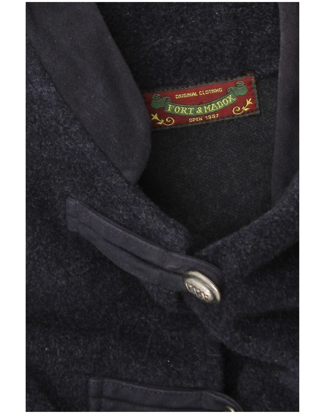 Cappotto poncho da donna Fort & Madox UK 40 grande blu navy