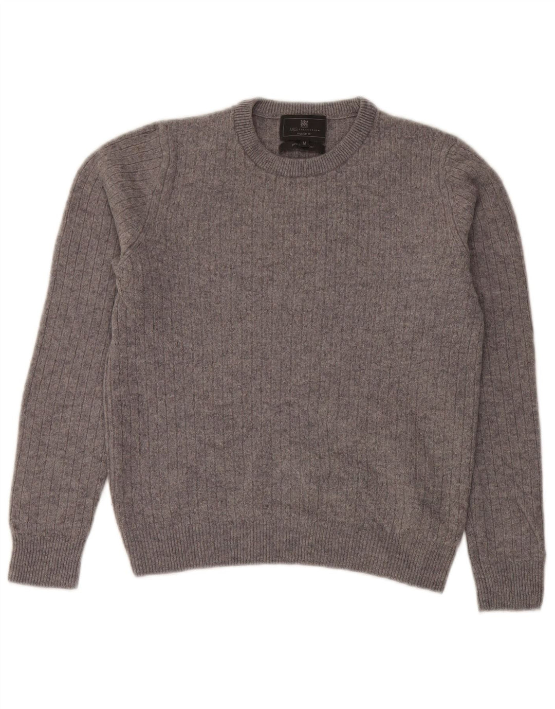 Maglione girocollo corto da donna Marks & Spencer UK 14 Grigio medio