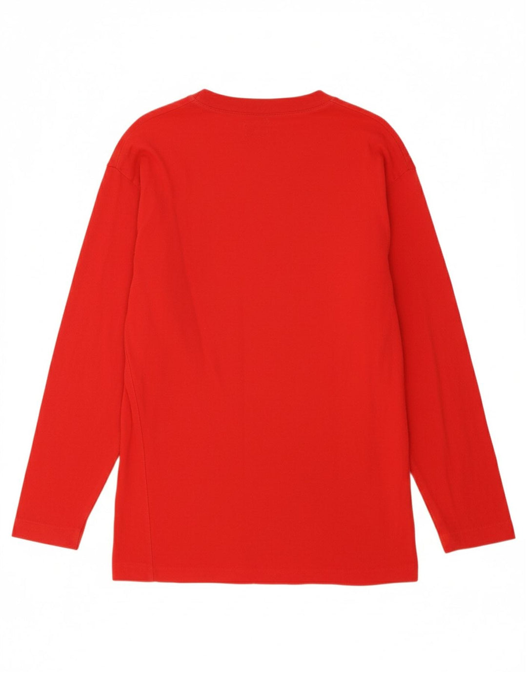 BENETTON Mens Top Long Sleeve Large Red Cotton
