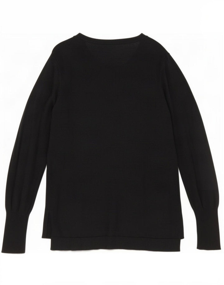Mossimo Maglione cardigan da donna UK 12 Medium Black Nylon