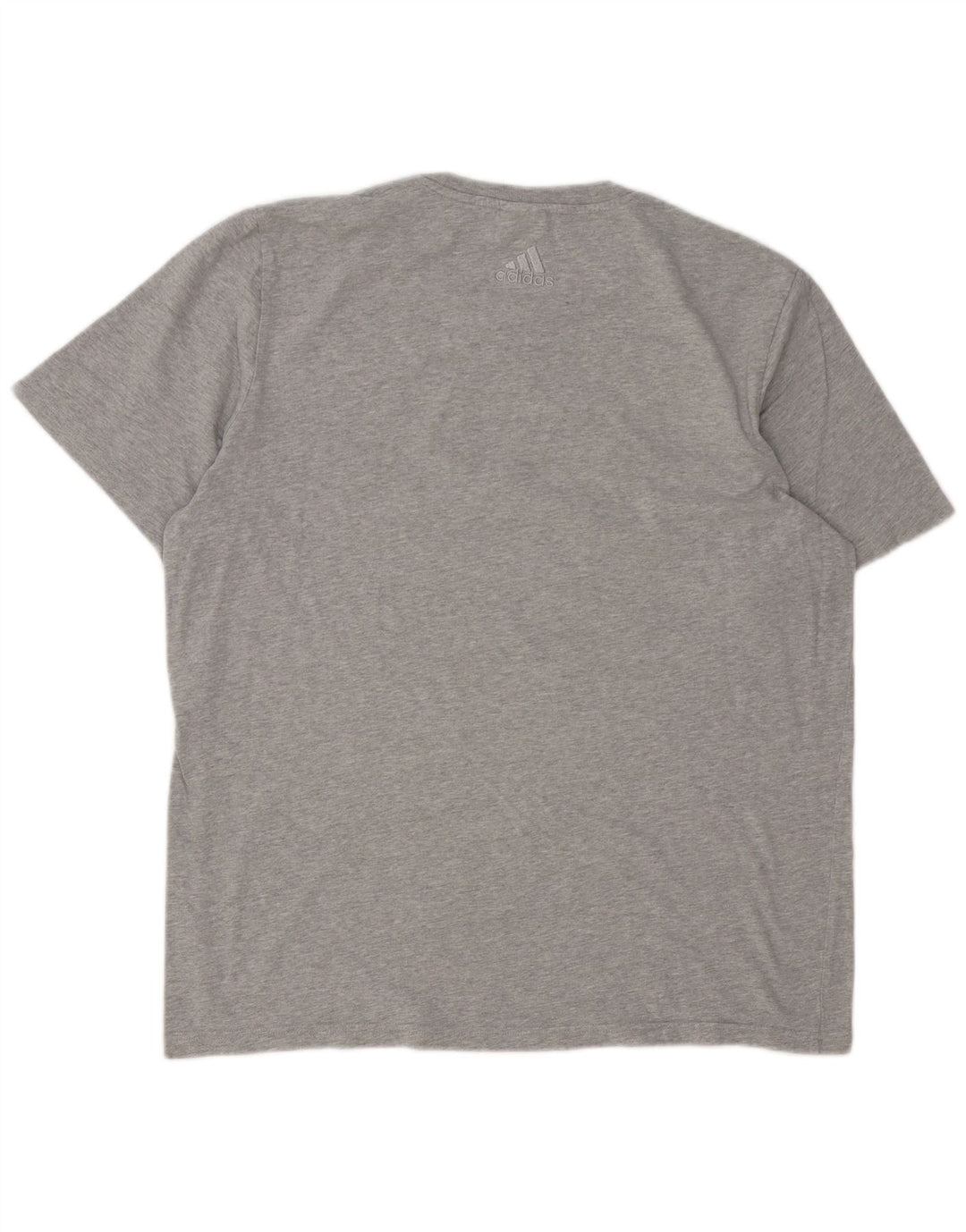 T-shirt grafica da uomo Adidas Top grande in cotone grigio