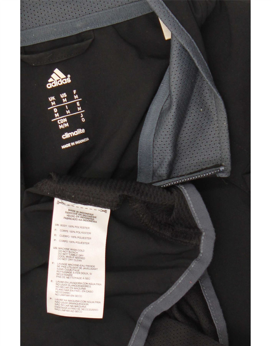 Giacca da allenamento Adidas Climalite da uomo, media, in poliestere nero