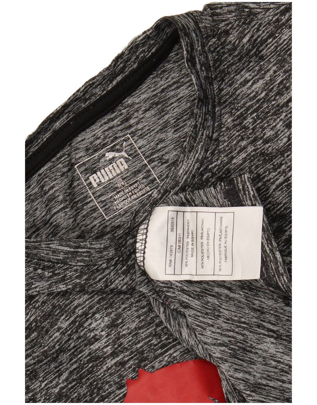 Maglia grafica PUMA da bambino a maniche lunghe 8-9 anni piccola in poliestere grigio