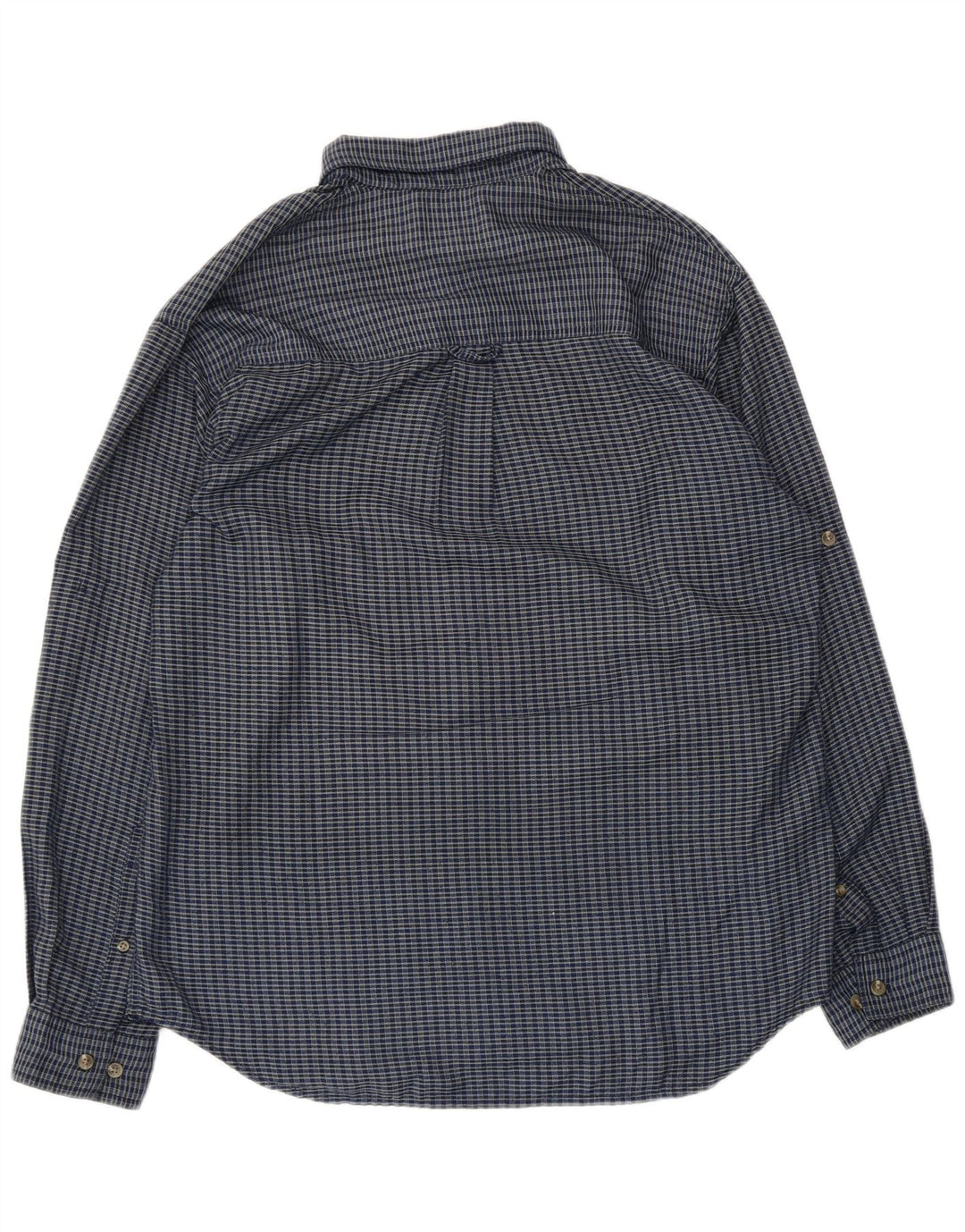 Camicia in flanella da uomo Columbia in poliestere a quadri blu medio