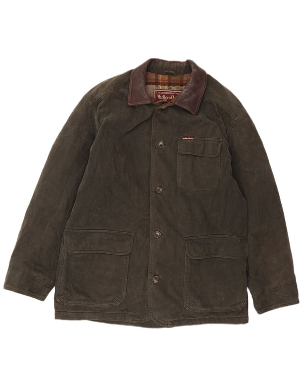 MARLBORO CLASSICS Giacca utilitaria da uomo UK 38 Medium Khaki Colourblock