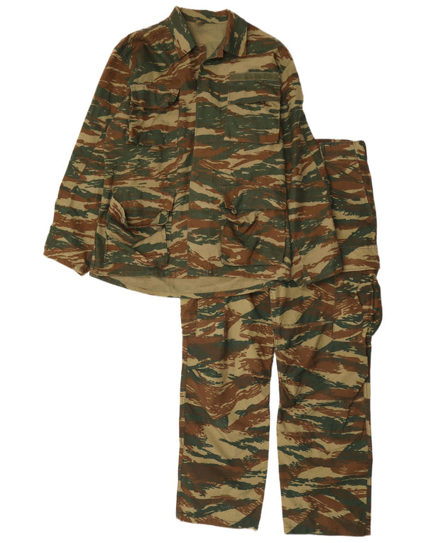 Set da 2 pezzi da caccia vintage da uomo medio W34 L30 mimetico verde