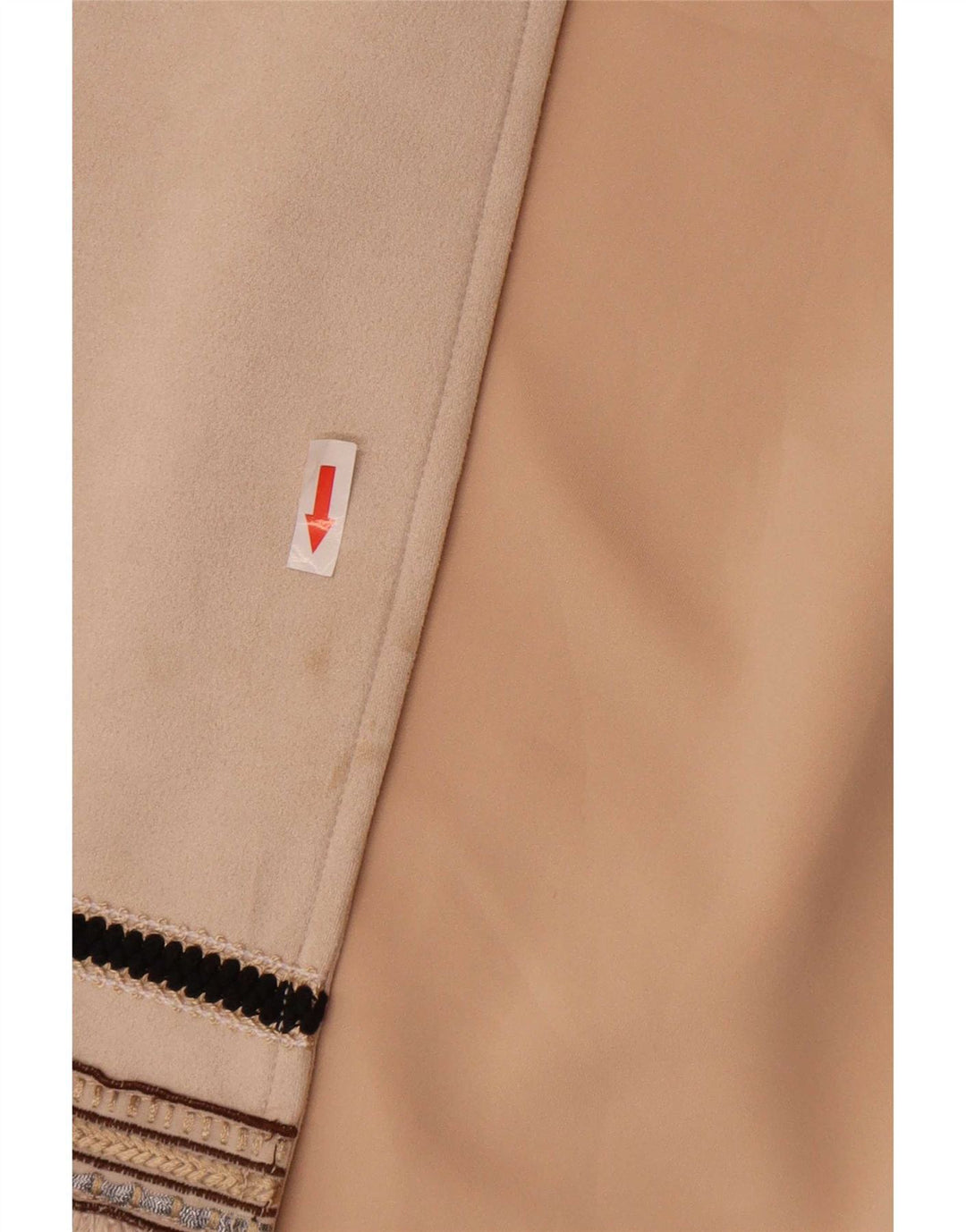 Giacca blazer aperta da donna con maniche a 3/4 Zara UK 14 a righe beige medio