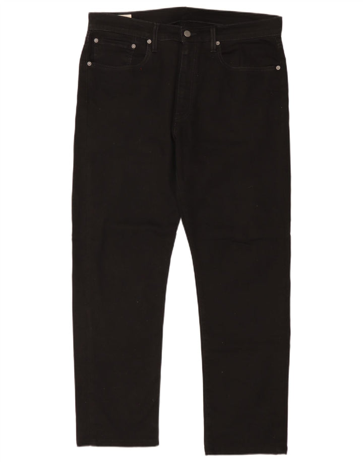 Levi's Uomo 502 Jeans affusolati W36 L29 Cotone Nero