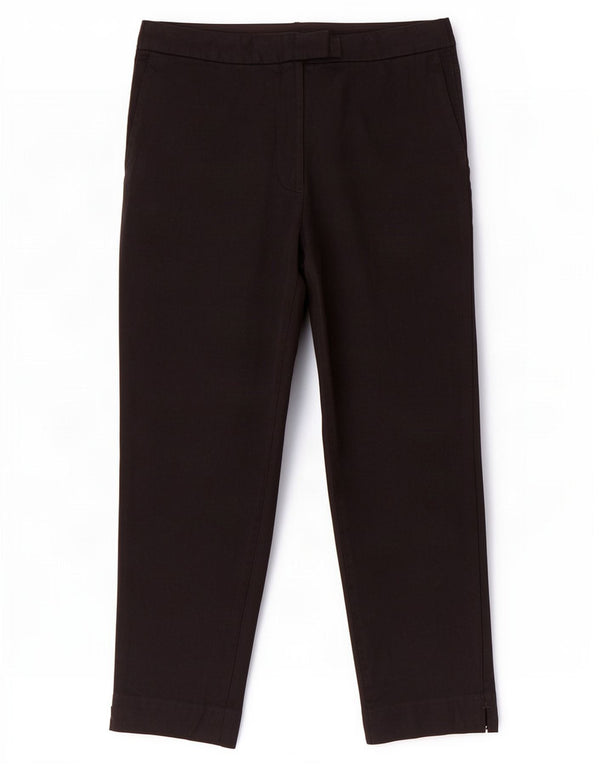 Marks & Spencer Womens Straight Suit Trousers UK 12 Medium W30 L24 Black