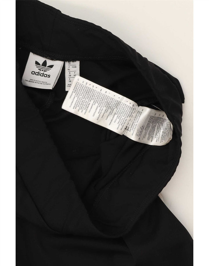 Pantaloni da tuta da donna Adidas Flare UK 12 Medium Nero Poliestere