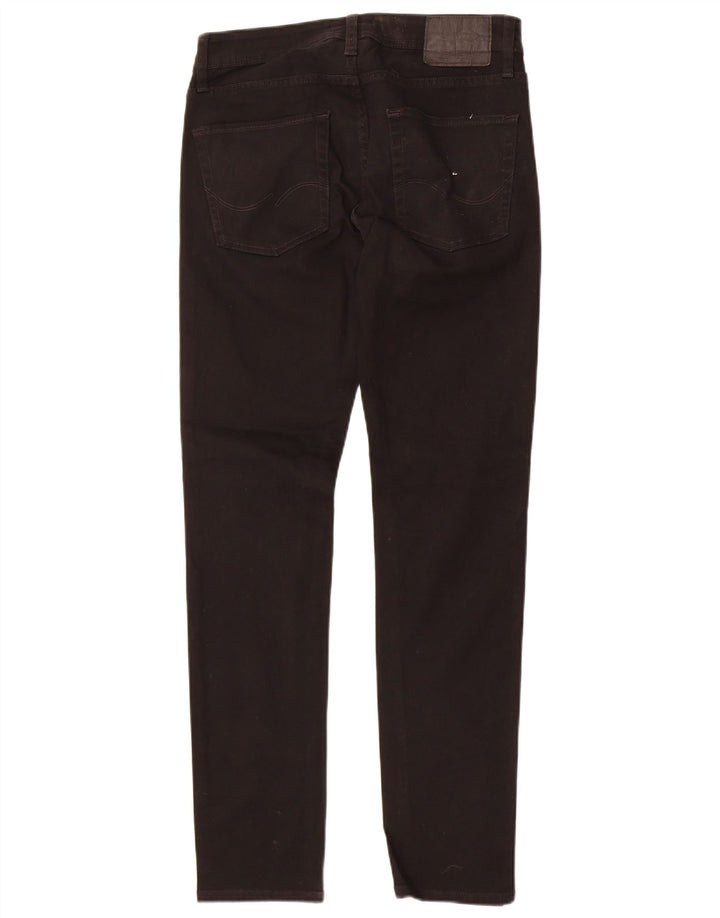 Jack & Jones Uomo Tim Slim Jeans W28 L32 Cotone Nero
