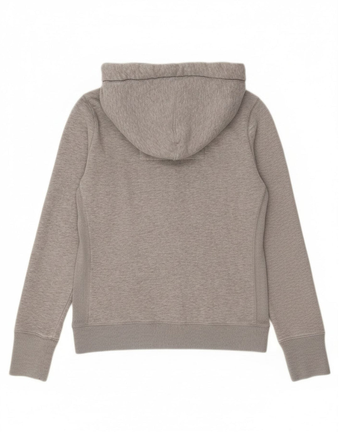 Maglione con cappuccio e zip grafica da donna Superdry UK 14 Cotone grigio medio