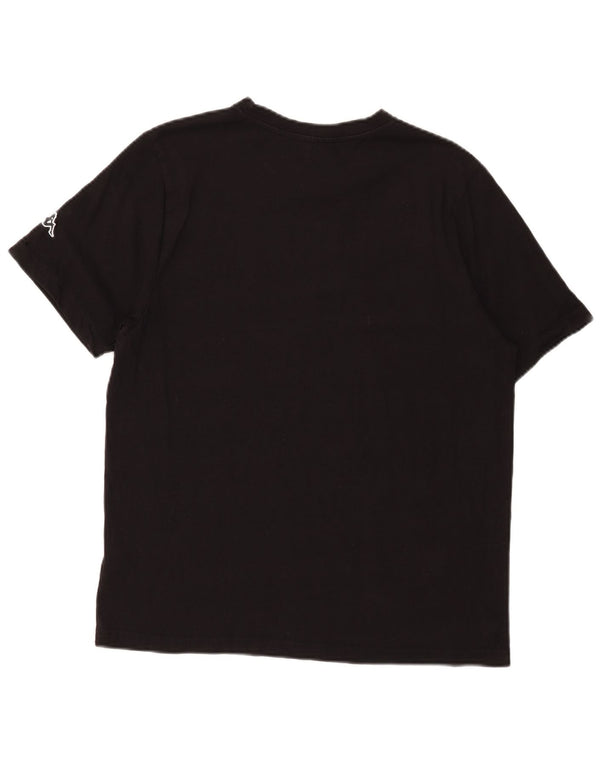 Kappa Mens Graphic T-Shirt Top Medium Black Cotton