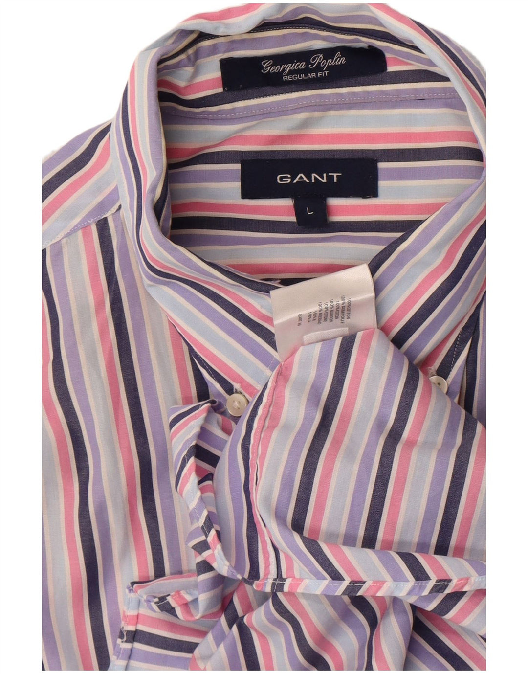 Gant Camicia da uomo vestibilità regolare in cotone a righe grandi multicolore