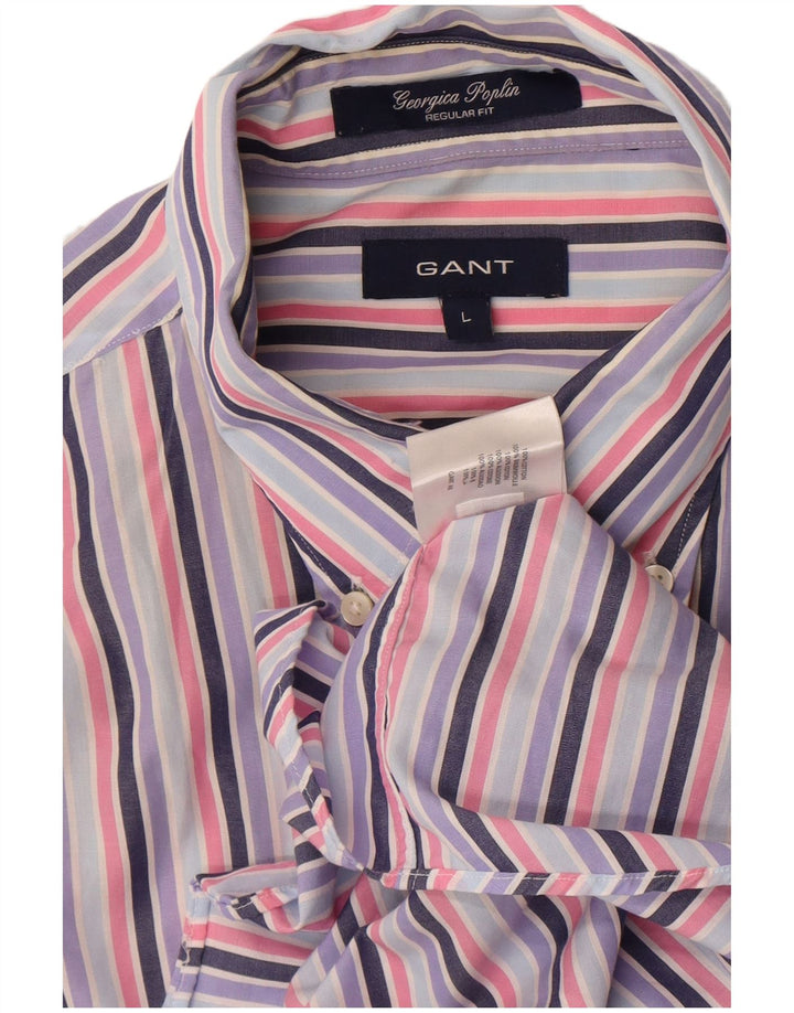Gant Camicia da uomo vestibilità regolare in cotone a righe grandi multicolore