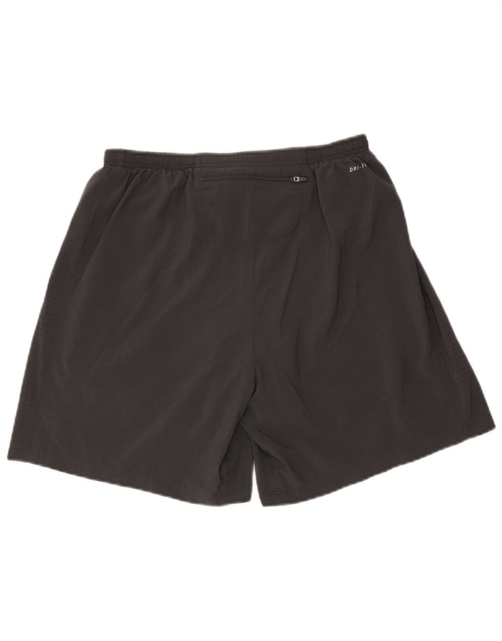 Pantaloncini sportivi Nike Dri Fit da uomo, grandi, in poliestere nero