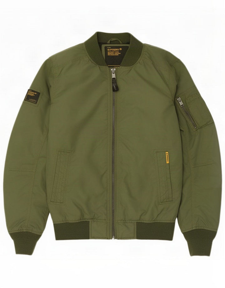 Giacca bomber da ragazzo Superdry 13-14 anni Large Khaki Poliestere